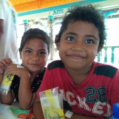 Two children in Samoa