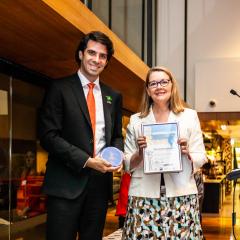 Dr Hosam Zowawi and 2018 Qld Young Tall Poppy selection committee chair Professor Jenny Martin